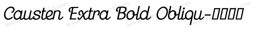 Causten Extra Bold Obliqu字体转换